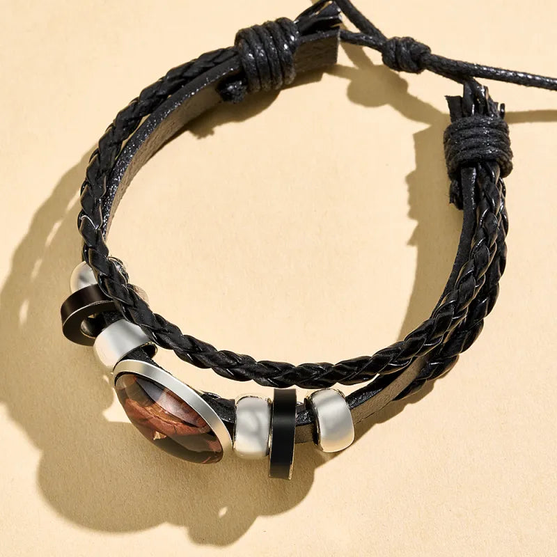 Custom Photo PU Leather Bracelet Personalized Picture Bracelet Valentine's Day Birthday Gift